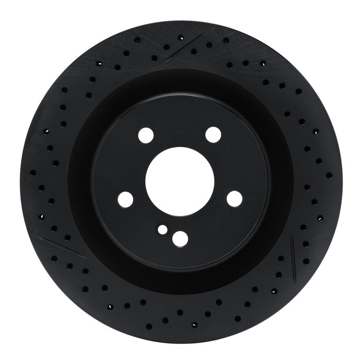 633-63092 Drilled/Slotted Brake Rotor [Black], 2008-2015 Mercedes-Benz, Position: Rear