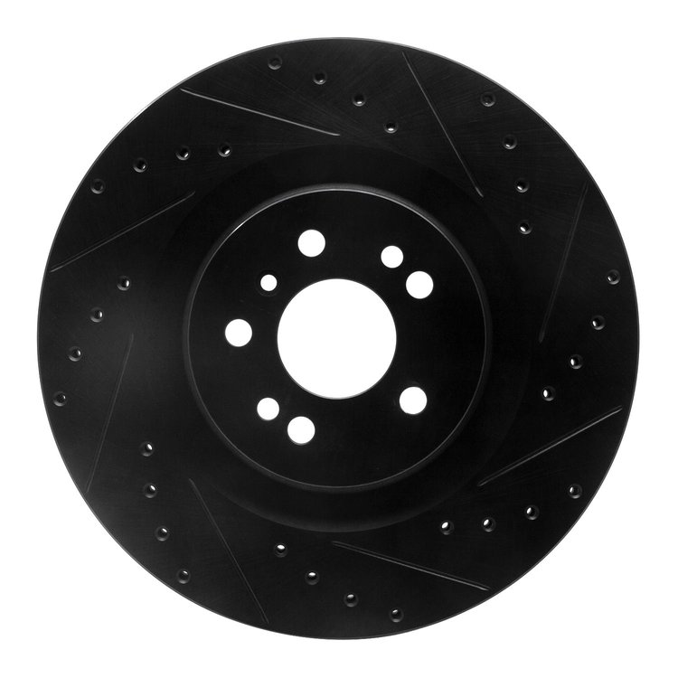 633-63130R Drilled/Slotted Brake Rotor [Black], 2006-2012 Mercedes-Benz, Position: Front Right
