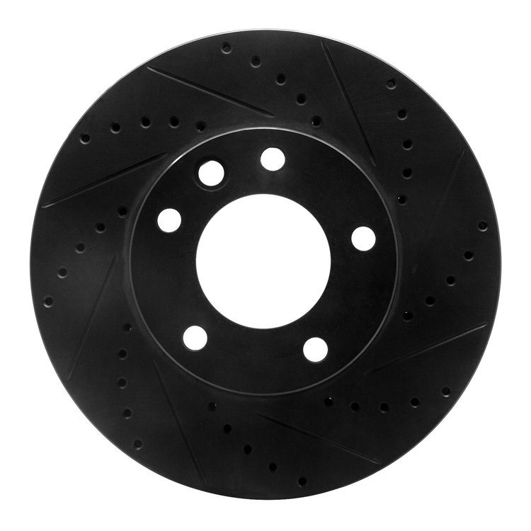 633-63135R Drilled/Slotted Brake Rotor [Black], 2008-2018 Mercedes-Benz, Position: Front Right