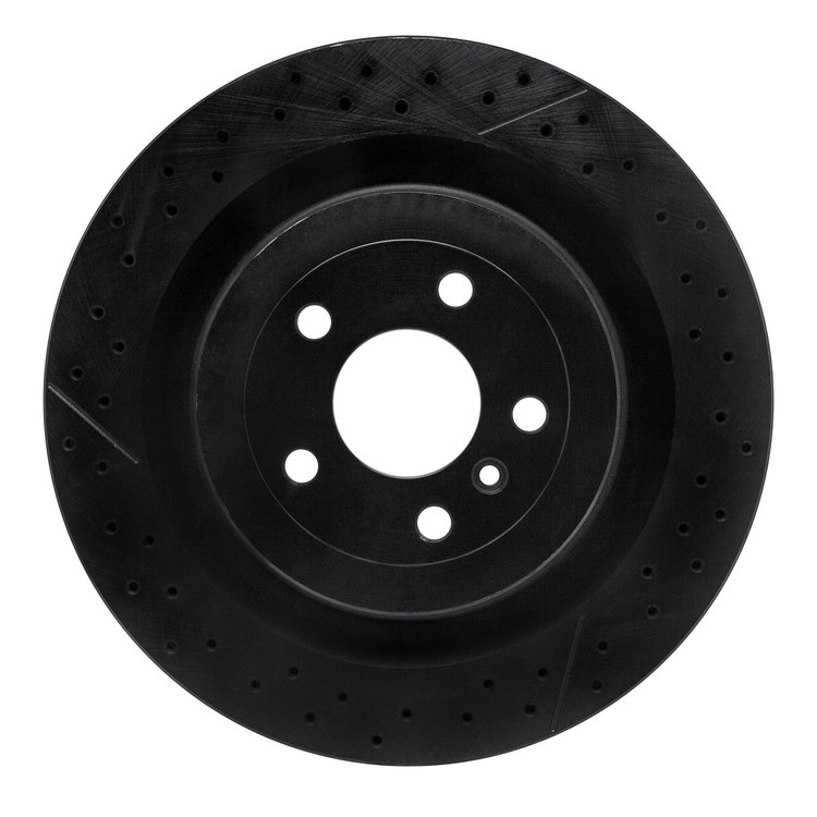 633-63141 Drilled/Slotted Brake Rotor [Black], 2012-2019 Mercedes-Benz, Position: Rear