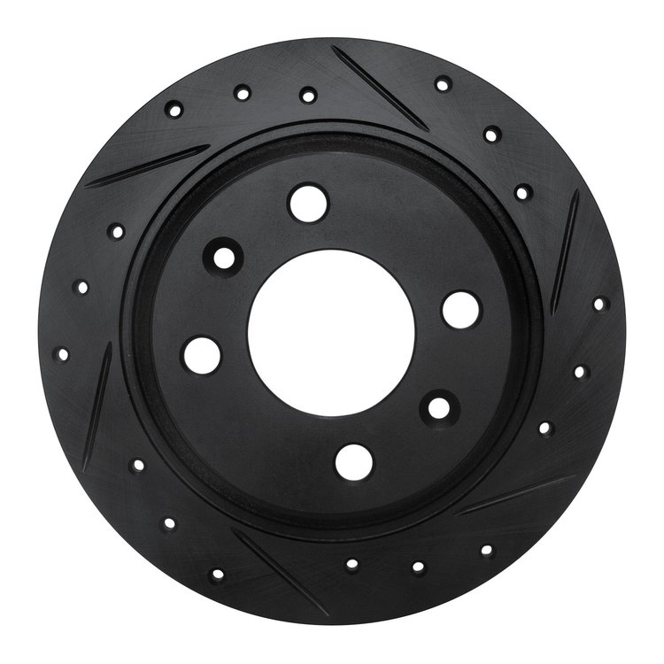 633-65006R Drilled/Slotted Brake Rotor [Black], 1986-1998 GM, Position: Rear Right