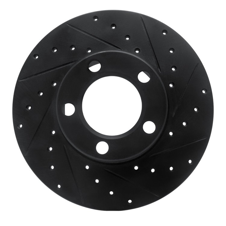 633-66006R Drilled/Slotted Brake Rotor [Black], 1967-1970 GM, Position: Front Right
