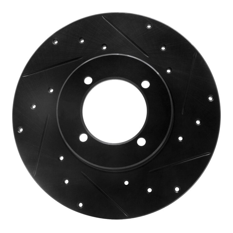 633-67004R Drilled/Slotted Brake Rotor [Black], 1974-1978 Infiniti/Nissan, Position: Front Right