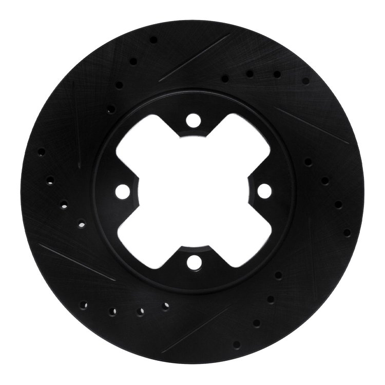 633-67005L Drilled/Slotted Brake Rotor [Black], 1979-1983 Infiniti/Nissan, Position: Front Left