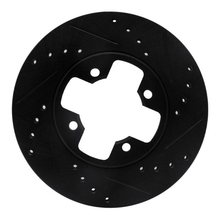 633-67005R Drilled/Slotted Brake Rotor [Black], 1979-1983 Infiniti/Nissan, Position: Front Right