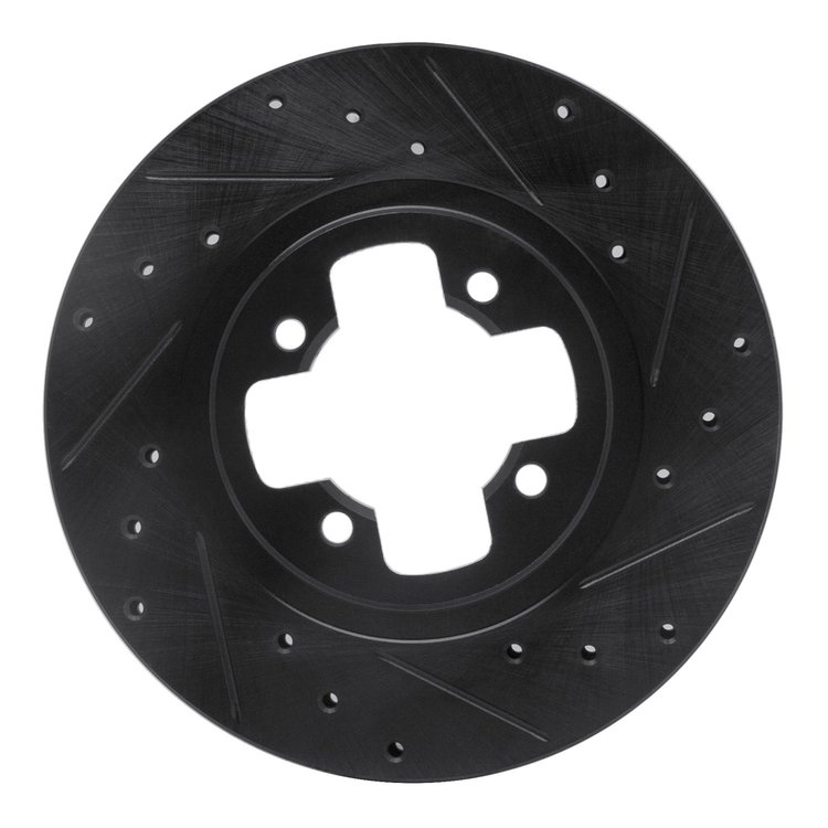 633-67008R Drilled/Slotted Brake Rotor [Black], 1981-1988 Infiniti/Nissan, Position: Front Right