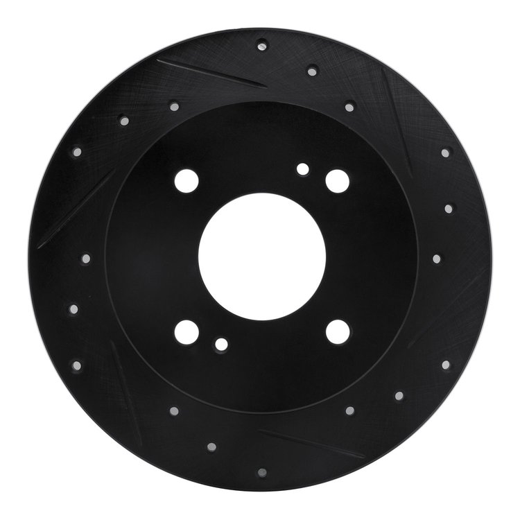 633-67010R Drilled/Slotted Brake Rotor [Black], 1979-1981 Infiniti/Nissan, Position: Rear Right