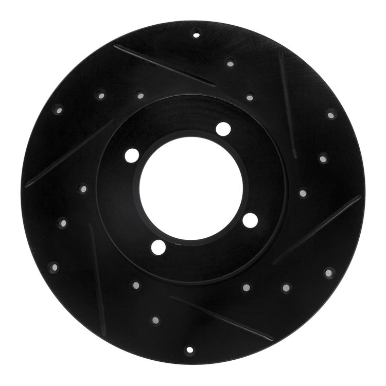 633-67011R Drilled/Slotted Brake Rotor [Black], 1980-1983 Infiniti/Nissan, Position: Front Right