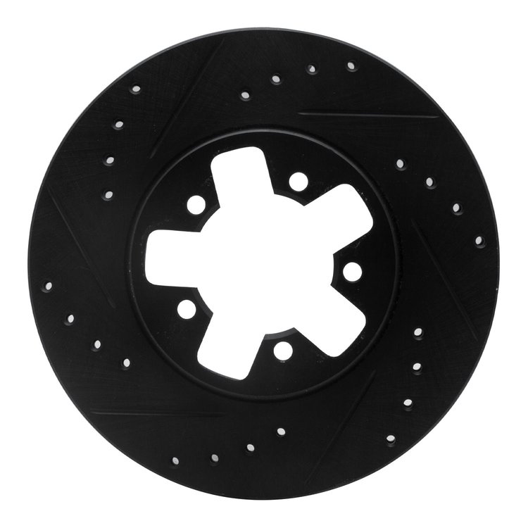 633-67017L Drilled/Slotted Brake Rotor [Black], 1984-1989 Infiniti/Nissan, Position: Front Left