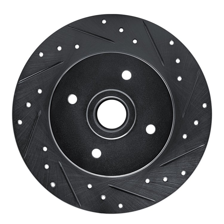 633-67019R Drilled/Slotted Brake Rotor [Black], 1984-1987 Infiniti/Nissan, Position: Rear Right