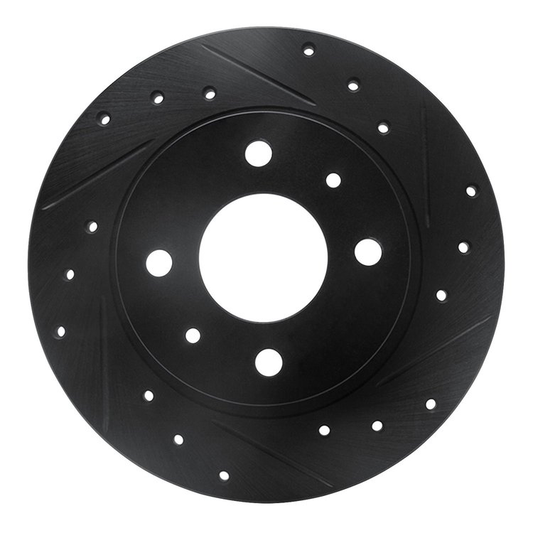 633-67020R Drilled/Slotted Brake Rotor [Black], 1986-2006 Infiniti/Nissan, Position: Front Right