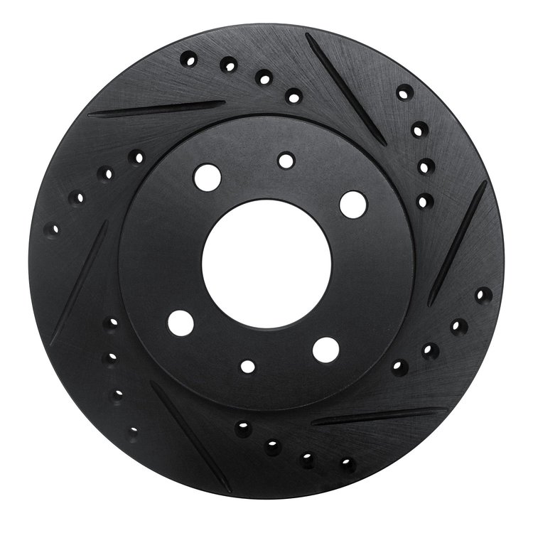 633-67024R Drilled/Slotted Brake Rotor [Black], 1986-2017 Infiniti/Nissan, Position: Front Right