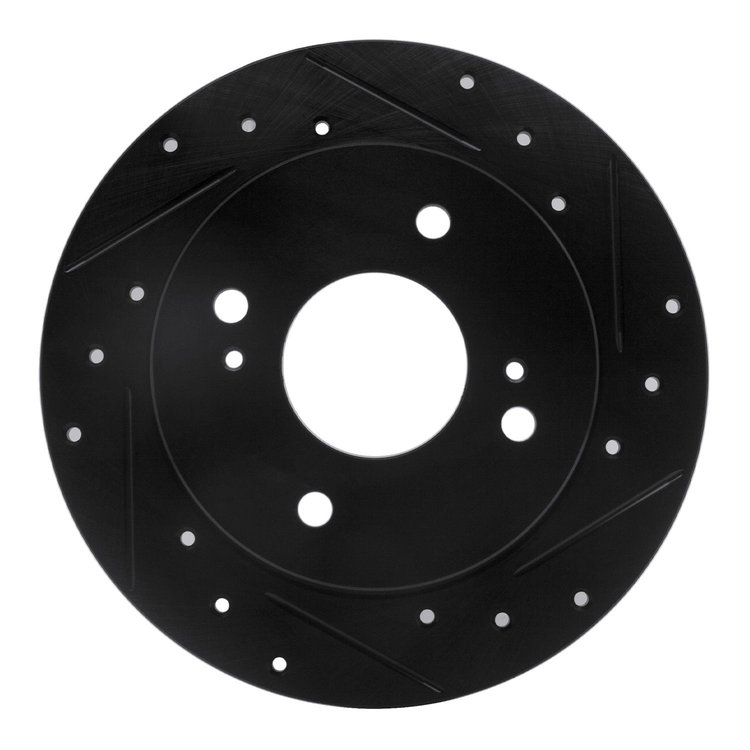 633-67029R Drilled/Slotted Brake Rotor [Black], 1989-1998 Infiniti/Nissan, Position: Rear Right