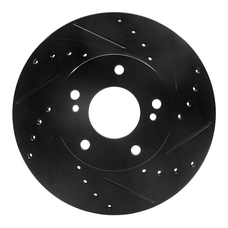 633-67030R Drilled/Slotted Brake Rotor [Black], 1989-1999 Infiniti/Nissan, Position: Front Right