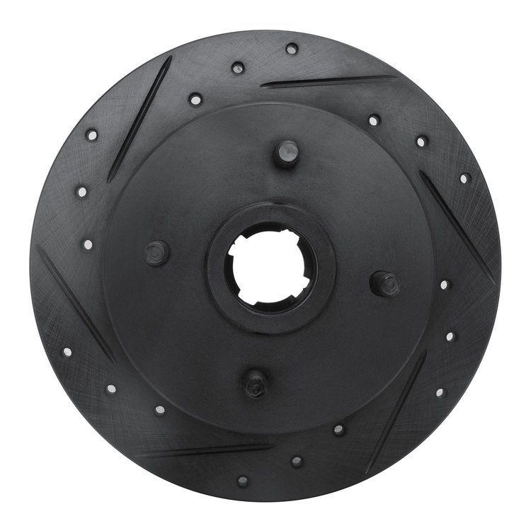 633-67032R Drilled/Slotted Brake Rotor [Black], 1988-1988 Infiniti/Nissan, Position: Rear Right