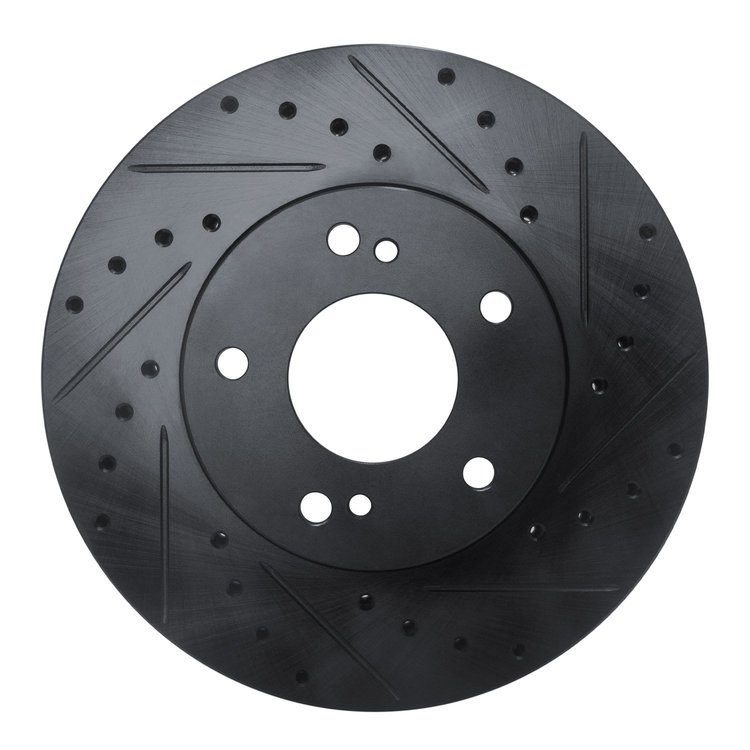633-67035R Drilled/Slotted Brake Rotor [Black], 1989-1996 Infiniti/Nissan, Position: Front Right