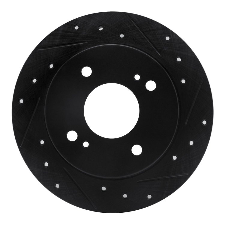 633-67036R Drilled/Slotted Brake Rotor [Black], 1990-2006 Infiniti/Nissan, Position: Rear Right