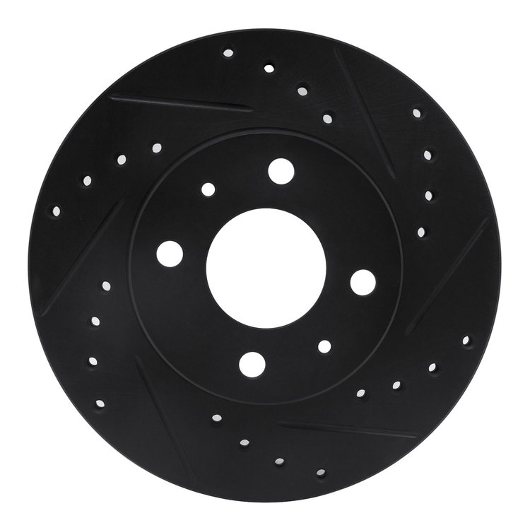 633-67037R Drilled/Slotted Brake Rotor [Black], 1988-2006 Infiniti/Nissan, Position: Front Right