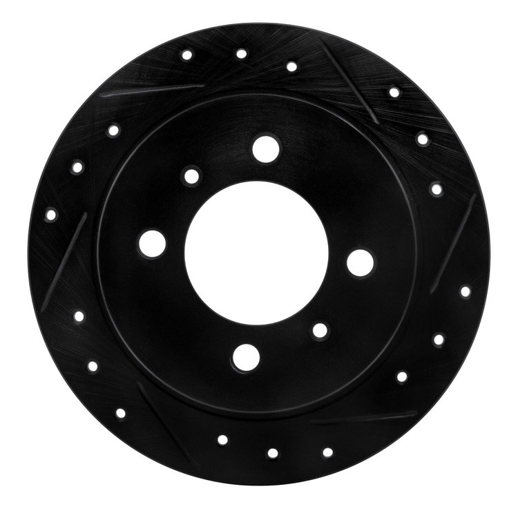 633-67039R Drilled/Slotted Brake Rotor [Black], 1991-2006 Infiniti/Nissan, Position: Rear Right