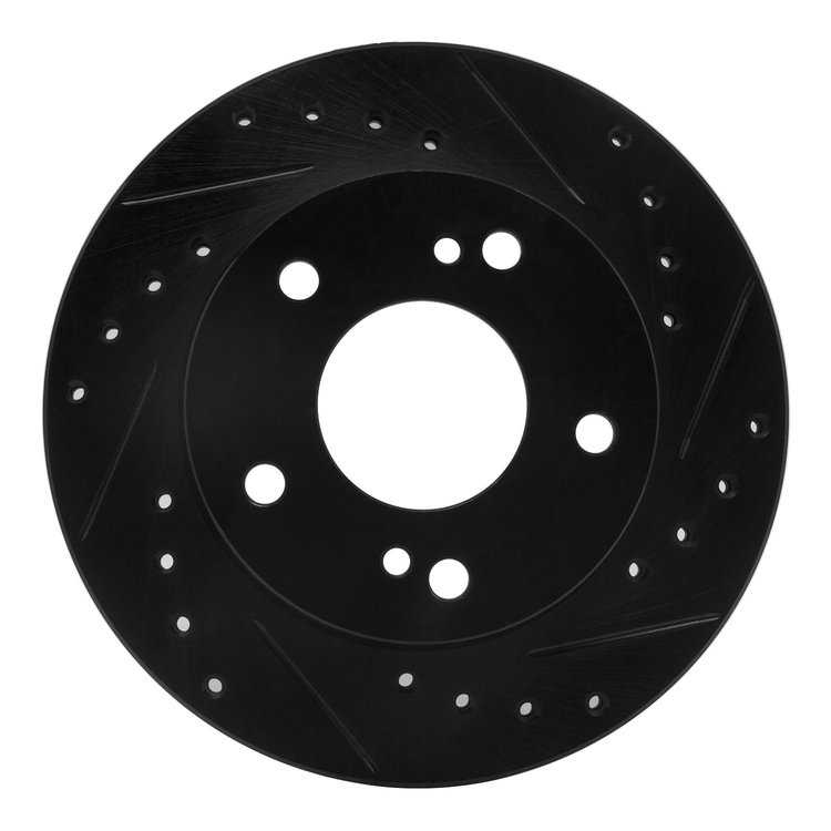 633-67042R Drilled/Slotted Brake Rotor [Black], 1994-1996 Infiniti/Nissan, Position: Front Right