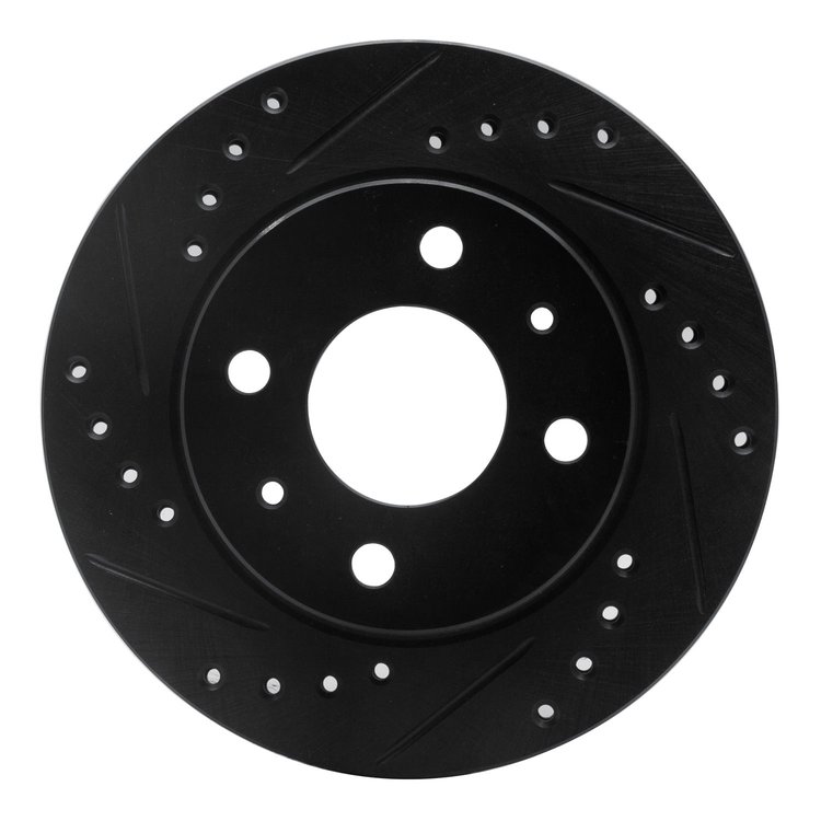 633-67044L Drilled/Slotted Brake Rotor [Black], 1995-2000 Infiniti/Nissan, Position: Front Left