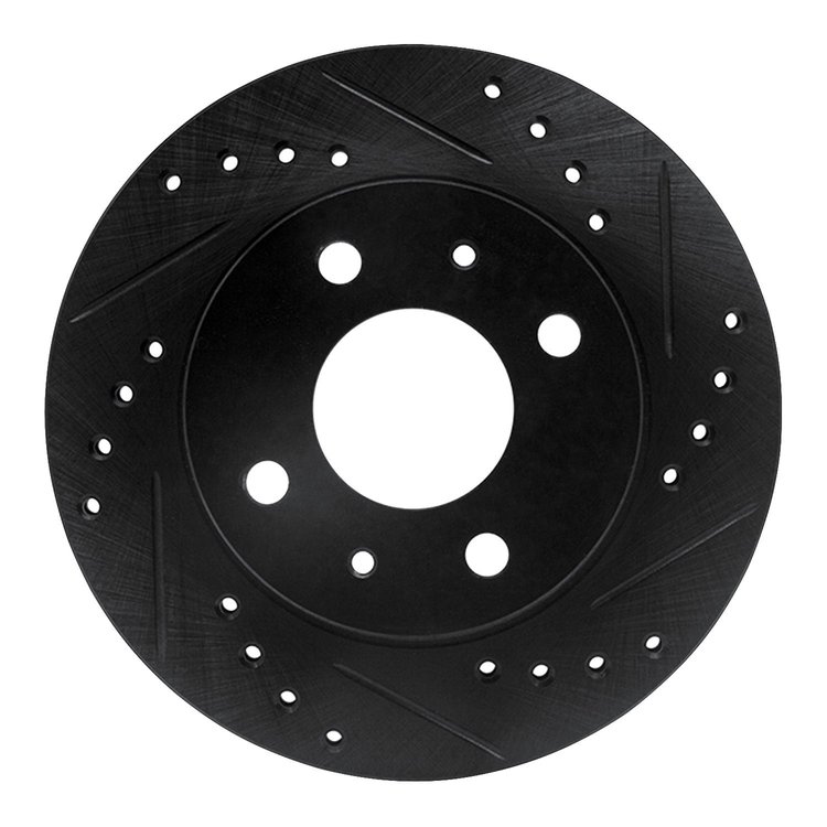 633-67044R Drilled/Slotted Brake Rotor [Black], 1995-2000 Infiniti/Nissan, Position: Front Right