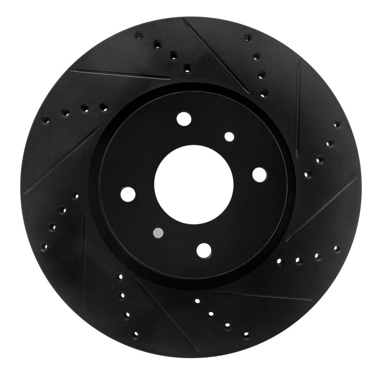 633-67054R Drilled/Slotted Brake Rotor [Black], 2004-2006 Infiniti/Nissan, Position: Front Right