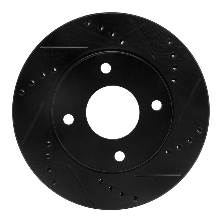 633-67062R Drilled/Slotted Brake Rotor [Black], 2007-2017 Infiniti/Nissan, Position: Front Right
