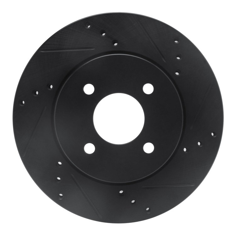633-67065R Drilled/Slotted Brake Rotor [Black], 2011-2019 Infiniti/Nissan, Position: Front Right