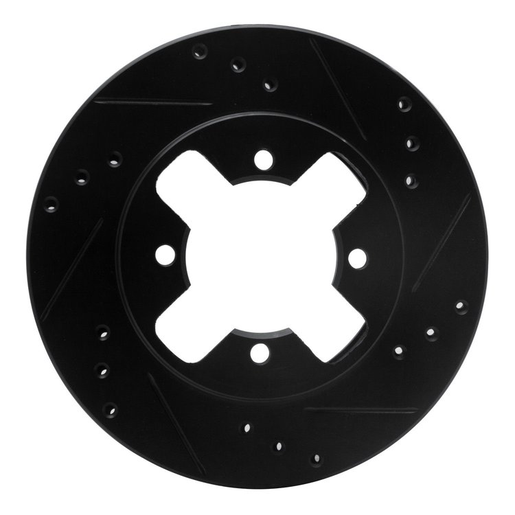 633-67074R Drilled/Slotted Brake Rotor [Black], 1984-1986 Infiniti/Nissan, Position: Front Right
