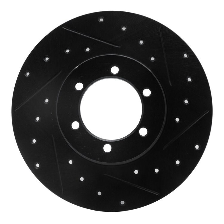 633-67075R Drilled/Slotted Brake Rotor [Black], 1978-1982 Infiniti/Nissan, Position: Front Right