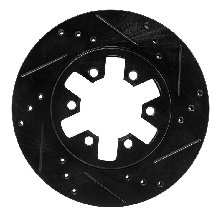 633-67079R Drilled/Slotted Brake Rotor [Black], 1985-2012 Infiniti/Nissan, Position: Front Right