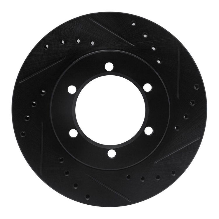 633-67085R Drilled/Slotted Brake Rotor [Black], 1998-2015 Infiniti/Nissan, Position: Front Right