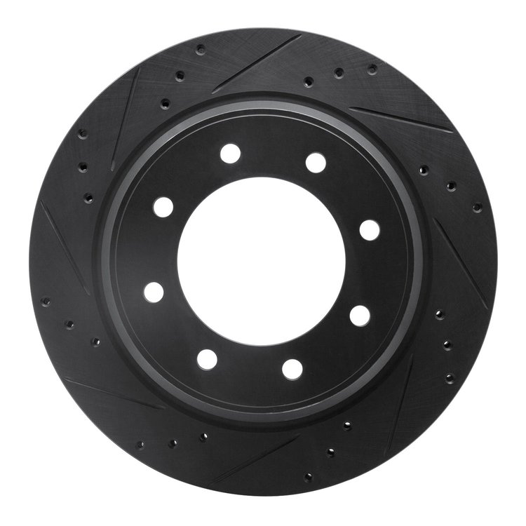 633-67101L Drilled/Slotted Brake Rotor [Black], 2012-2021 Infiniti/Nissan, Position: Rear Left,Rr Left