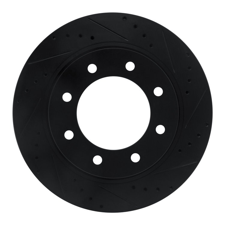 633-67102R Drilled/Slotted Brake Rotor [Black], 2012-2021 Infiniti/Nissan, Position: Front Right,Fr Right