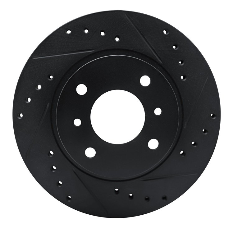 633-68000R Drilled/Slotted Brake Rotor [Black], 1990-1992 Infiniti/Nissan, Position: Front Right
