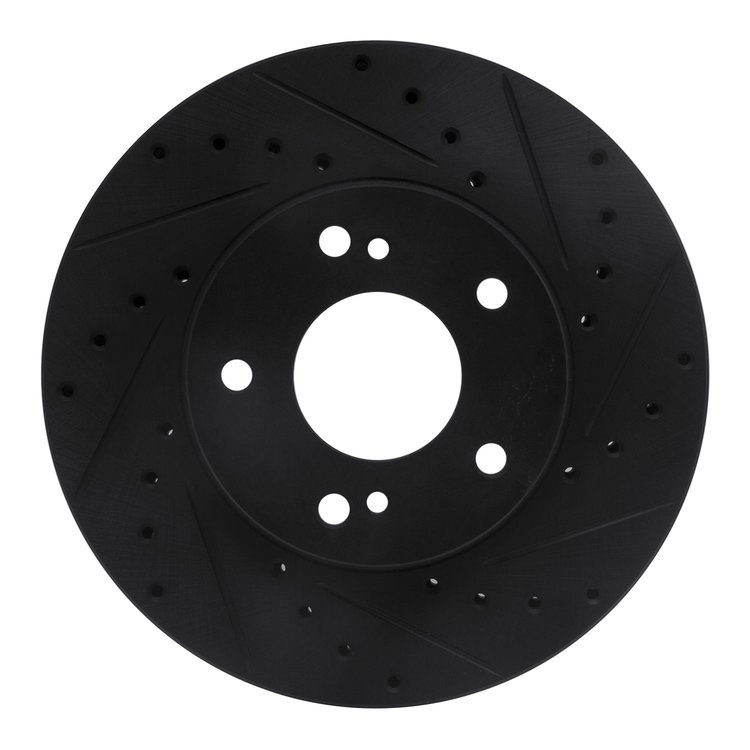 633-68002R Drilled/Slotted Brake Rotor [Black], 1990-1997 Infiniti/Nissan, Position: Front Right