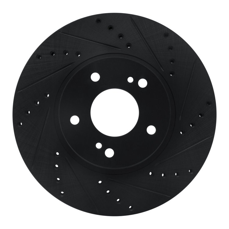 633-68005R Drilled/Slotted Brake Rotor [Black], 1997-2001 Infiniti/Nissan, Position: Front Right