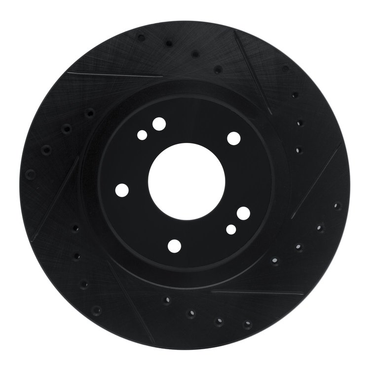 633-72014R Drilled/Slotted Brake Rotor [Black], 1991-1993 Multiple Makes/Models, Position: Front Right