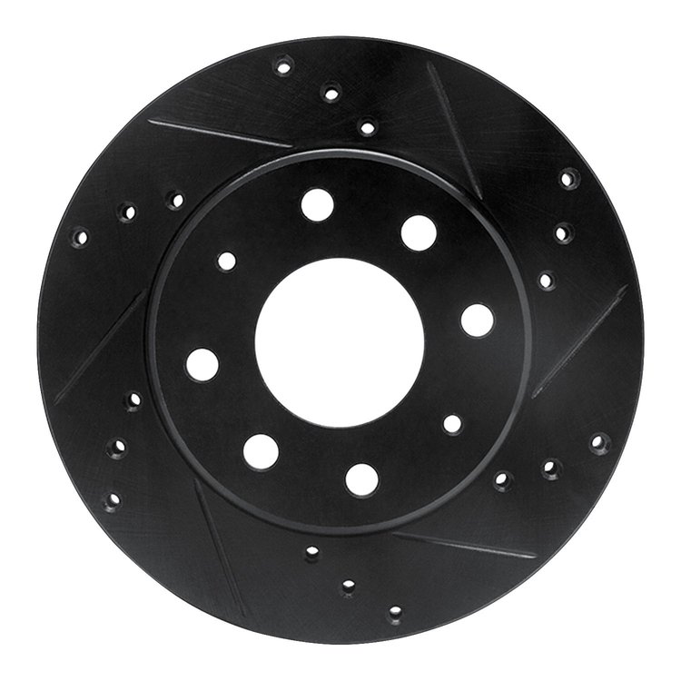 633-72022R Drilled/Slotted Brake Rotor [Black], 1988-2007 Multiple Makes/Models, Position: Front Right