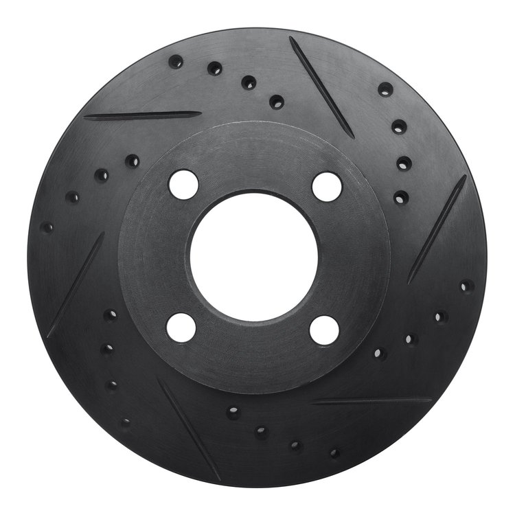 633-73000R Drilled/Slotted Brake Rotor [Black], 1978-1992 Audi/Volkswagen, Position: Front Right