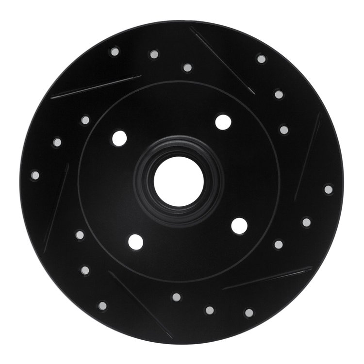 633-74005R Drilled/Slotted Brake Rotor [Black], 1985-2002 Audi/Volkswagen, Position: Rear Right