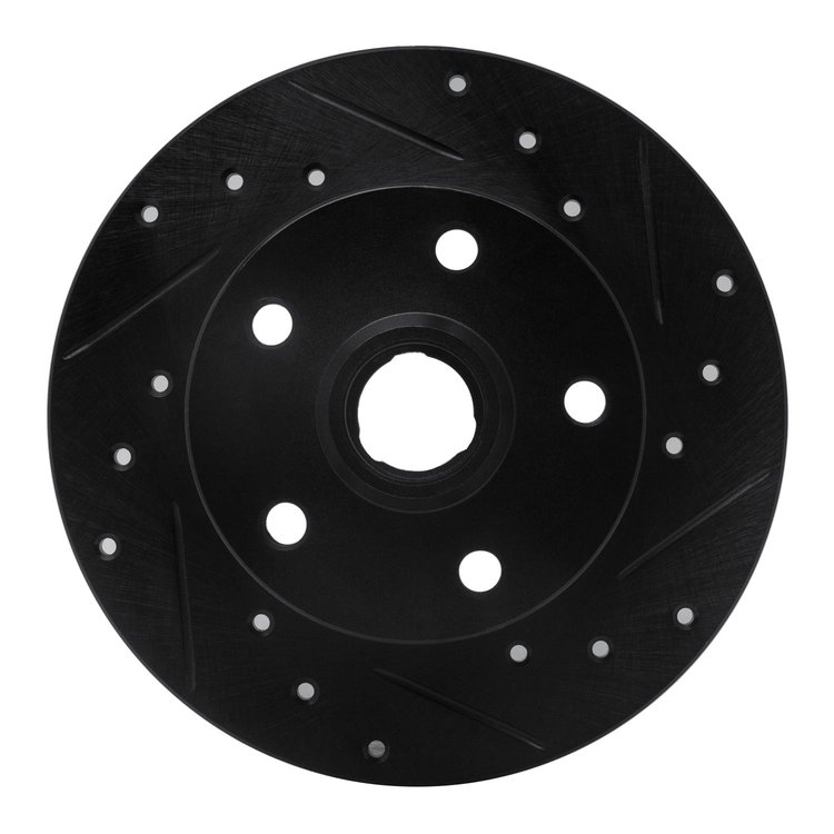 633-74010R Drilled/Slotted Brake Rotor [Black], 1992-1998 Audi/Volkswagen, Position: Rear Right
