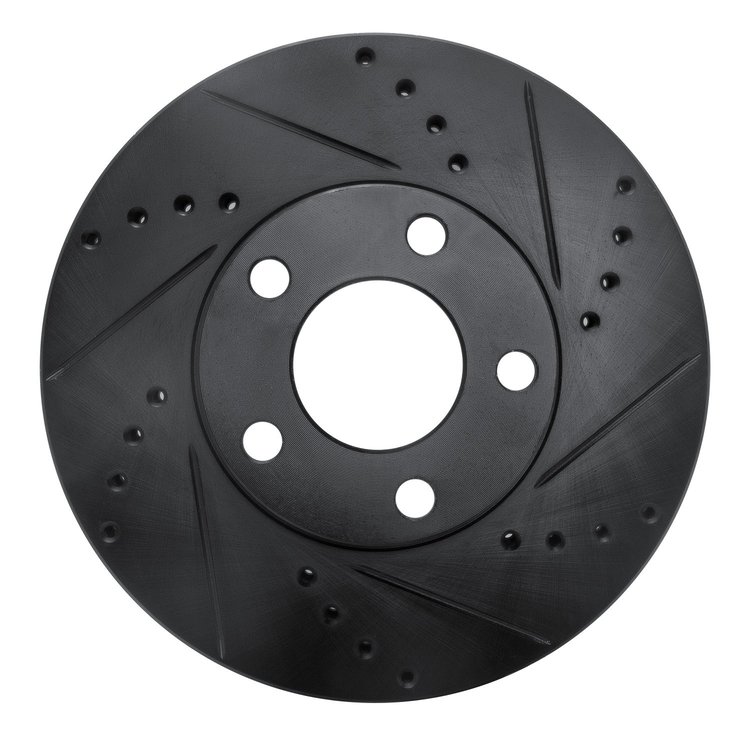 633-74017R Drilled/Slotted Brake Rotor [Black], 1998-1998 Audi/Volkswagen, Position: Front Right