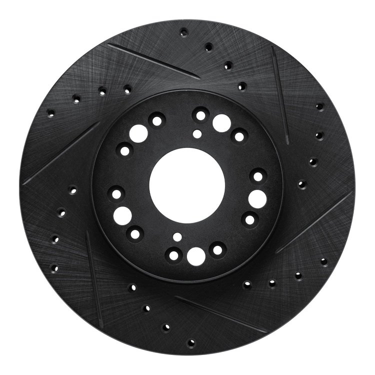 633-75002R Drilled/Slotted Brake Rotor [Black], 1991-1992 Lexus/Toyota/Scion, Position: Front Right