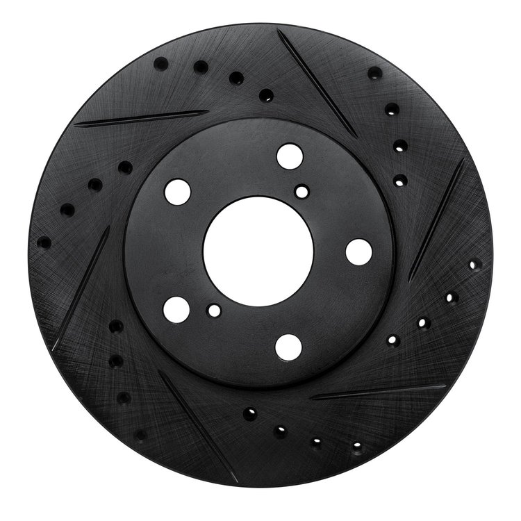 633-75003R Drilled/Slotted Brake Rotor [Black], 1992-1998 Lexus/Toyota/Scion, Position: Front Right
