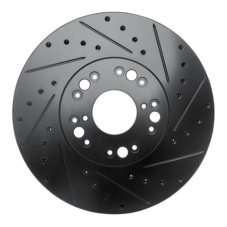 633-75005R Drilled/Slotted Brake Rotor [Black], 1992-2010 Lexus/Toyota/Scion, Position: Front Right