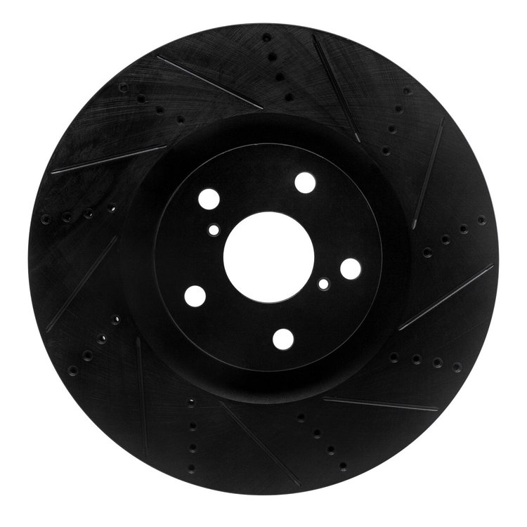 633-75033D Drilled/Slotted Brake Rotor [Black], 2011-2020 Lexus/Toyota/Scion, Position: Right Front
