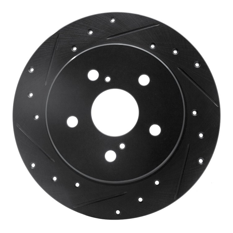 633-75041L Drilled/Slotted Brake Rotor [Black], Fits Select Lexus/Toyota/Scion, Position: Rear Left