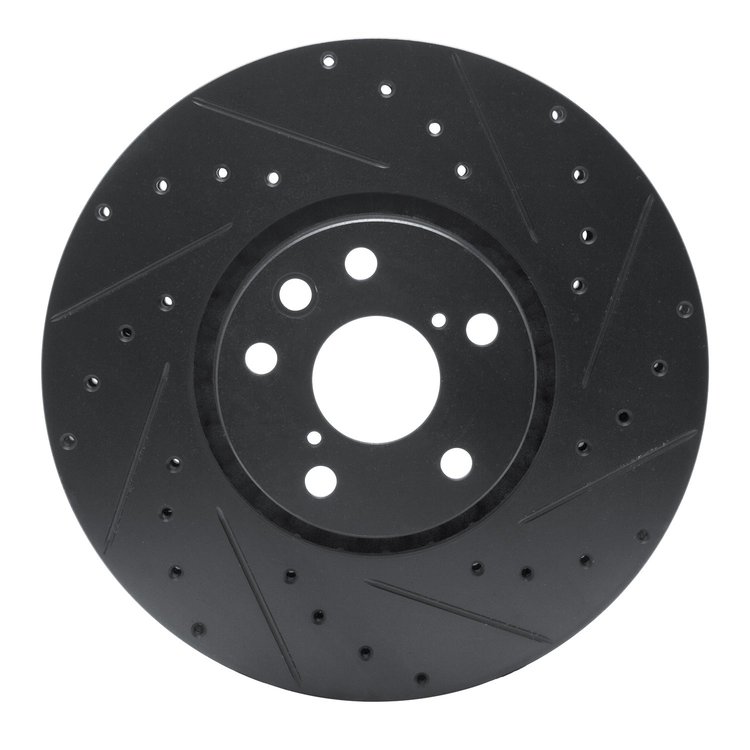 633-75053D Drilled/Slotted Brake Rotor [Black], 2006-2020 Lexus/Toyota/Scion, Position: Right Front